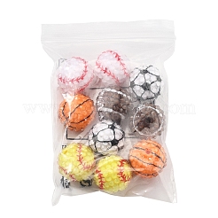 10Pcs 5 Colors Sport Theme Opaque Acrylic Resin Beads&nbsp;MACR-FS0002-05