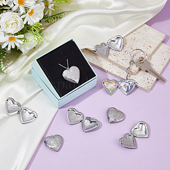 12Pcs Stainless Steel Locket Pendants&nbsp;STAS-DC0017-43