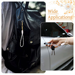 10Pcs 2 Colors Eco-Friendly Korean Waxed Polyester Cord Keychains&nbsp;KEYC-TA00035