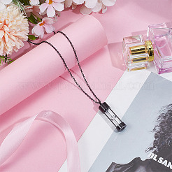 1Pc Column Glass Urn Ashes Necklaces&nbsp;NJEW-DR0001-05EB