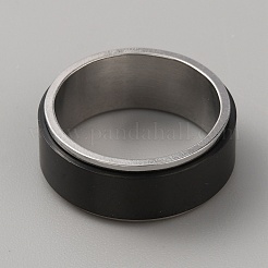 304 Stainless Steel Plain Rotating Finger Ring&nbsp;LS-RJEW-WH0011-10B-EB