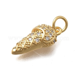 Brass Micro Pave Cubic Zirconia Pendants&nbsp;KK-D431-023A-G