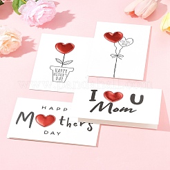 4Pcs 4 Styles Kraft Paper Greeting Cards&nbsp;AJEW-FS0001-29