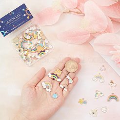 52Pcs 13 Style Alloy Pendants&nbsp;ENAM-SC0003-63