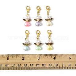 32Pcs Angel Imitation Pearl Acrylic with Alloy Pendant Decorations&nbsp;HJEW-FS00040-02
