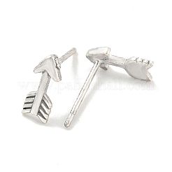 Rack Plated Arrow Brass Stud Earrings for Women&nbsp;EJEW-Z048-16P