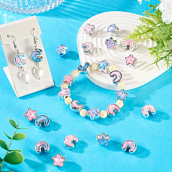 16Pcs 4 Styles Opaque Acrylic Beads&nbsp;OACR-TA0004-25