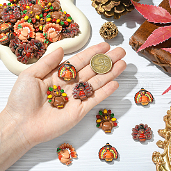 40Pcs 4 Styles Thanksgiving Resin Cabochons&nbsp;RESI-SC0036-39