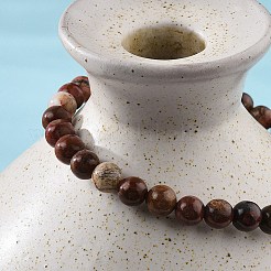 Natural Red Jasper Bead Stretch Bracelets&nbsp;BJEW-K212-A-012