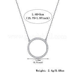 S925 Silver Zircon Geometric Earrings and Necklace Jewelry Set for Women&nbsp;IQ8256-1