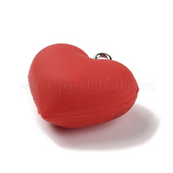 Opaque Resin Peach Love Pendants&nbsp;FIND-B035-06