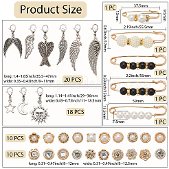 Alloy Pendants & Alloy Safety Pin Brooch&nbsp;AJEW-SP0002-03A