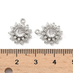 Brass Micro Pave Cubic Zirconia Pendants&nbsp;KK-L260-04P