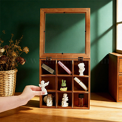 9 Compartments Wooden Storage Boxes with Lid&nbsp;AJEW-WH0752-579