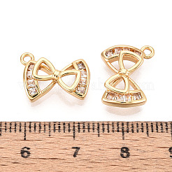 Brass Pave Cubic Zirconia Pendants&nbsp;KK-T074-91G