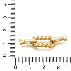Rectangle Rack Plating Brass Fold Over Clasps&nbsp;KK-S508-24G