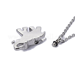 Stainless Steel Elephant Pendant Urn Ashes Necklaces&nbsp;PW-WG7E14C-01