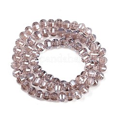 Electroplate Transparent Glass Beads Strands&nbsp;EGLA-B011-08A-PL01