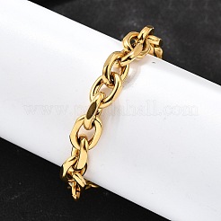 304 Stainless Steel Cable Chain Bracelets for Women&nbsp;BJEW-Q050-01D-G