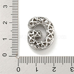 Platinum Plated Brass Micro Pave Cubic Zirconia Pendants&nbsp;KK-L073-001P-G