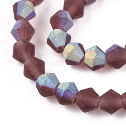 Imitate Austrian Crystal Bicone Frosted Glass Beads Strands&nbsp;LS-EGLA-A039-T2mm-MB05