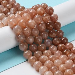 Round Natural Grade B Sunstone Beads Strands&nbsp;LS-G-F222-33-8mm