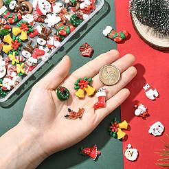90Pcs 18 Styles Christmas Themed Opaque Resin Cabochons Sets&nbsp;CRES-YW0002-69