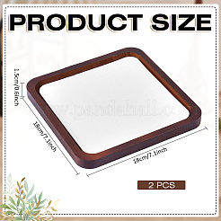 Square Wooden Organizer Display Jewelry Plates&nbsp;ODIS-WH0099-221D