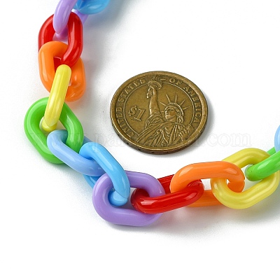 Handmade Acrylic Cable Chains&nbsp;AJEW-JB00538-1