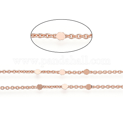 Brass Flat Round Link Chains&nbsp;CHC-TAC0009-03RG-1