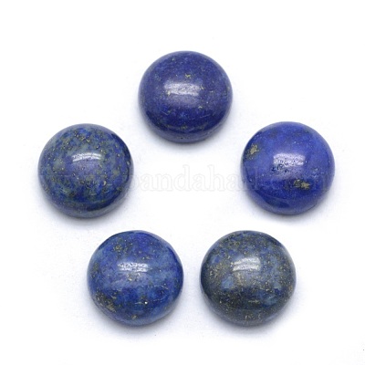 Natural Lapis Lazuli Cabochons&nbsp;G-P393-R11-10mm-1
