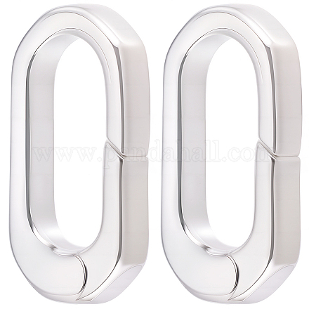 2Pcs Brass Spring Gate Rings KK-BBC0024-20S-1