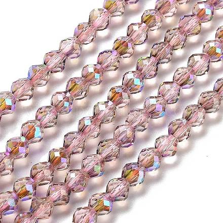 Electroplate Glass Beads Strands GLAA-A014-02C-1