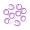 Spray Painted Iron Open Jump Rings, Round, Violet, 17 Gauge, 8~8.5x1.2mm, Inner Diameter: 5~6mm