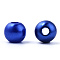 Spray Painted ABS Plastic Imitation Pearl Beads, Round, Medium Blue, 6x5.5mm, Hole: 1.8mm, about 4540 pcs/500g