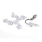 Plastic Ear Nuts, Earring Backs, Clear, 6x5x4mm, Hole: 0.5mm, about 9000pcs/bag