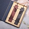 Wooden Bookmarks, Rectangle with Pattern, Butterfly Pattern, 143x28x2mm, 2pcs/set