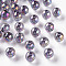 Transparent Acrylic Beads, AB Color Plated, Round, Lavender, 8x7mm, Hole: 2mm, about 1745pcs/500g