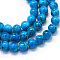 Baking Paint Glass Beads Strands, Round, Dodger Blue, 8.5~9mm, Hole: 1.5mm, about 105pcs/strand