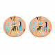 Spray Painted Iron Pendants&nbsp;IFIN-T016-34-2