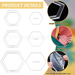 16Pcs 16 Styles Transparent Acrylic Sewing Template&nbsp;AJEW-BC0008-04C