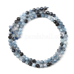 Natural Devil Blue Aquamarine Beads Strands&nbsp;G-K376-A06-4mm