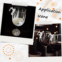 Deer Shape Plastic Wine Glass Charms&nbsp;AJEW-SC0001-63A