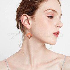 DIY Dangle Rhombus Earring Making Kits&nbsp;DIY-OC0006-01