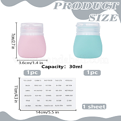 2Pcs 2 Colors Silicone Flip Top Cap Bottles&nbsp;AJEW-LP0005-68B