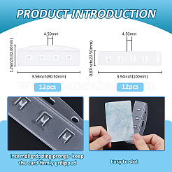 24Pcs 2 Styles Plastic ID Name Card Holder&nbsp;AJEW-FH0005-14