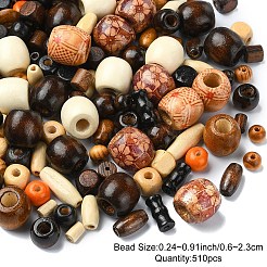 480Pcs Natural Wood Beads&nbsp;WOOD-YW0001-16