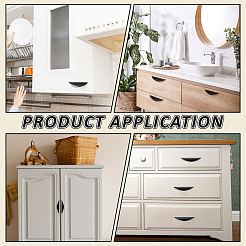 Half Oval Alloy Drawer Knob Pull Handles&nbsp;FIND-WA0001-18