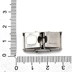 Tarnish Resistant 201 Stainless Steel Watch Band Clasps&nbsp;STAS-P221-22B-P