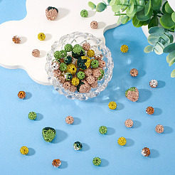64Pcs Handmade Polymer Clay Rhinestone Beads&nbsp;CLAY-BT0001-15
